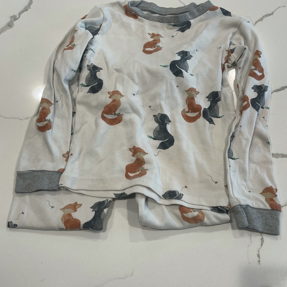 Burts bees fox print pajamas size 6